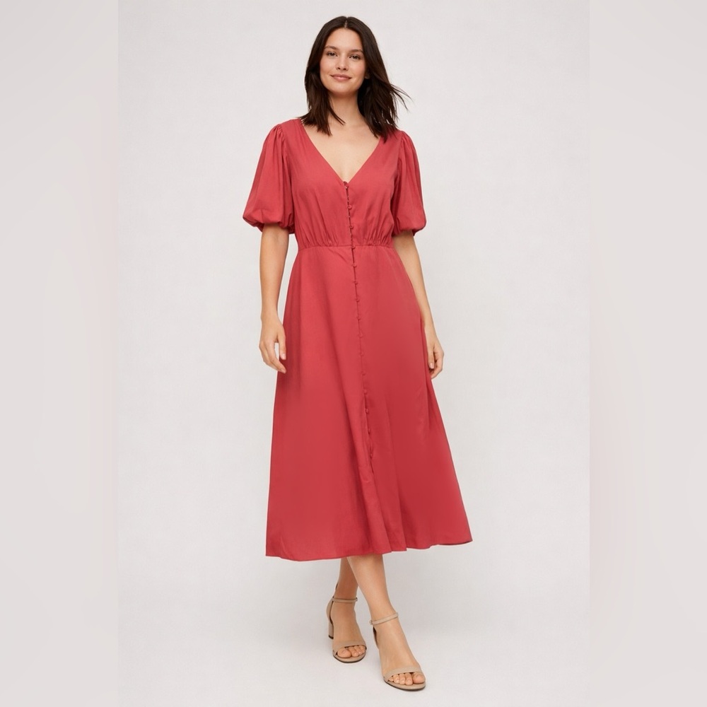 RW&CO. Dusty Rose Midi Dress